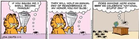 2010 veterans day controversy|‘Garfield’ Creator Apologizes for ‘National Stupid Day’ Cartoon.